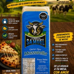 Queso mozzarella tajado